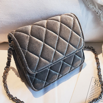 Stílusos női bársonytáska több színben