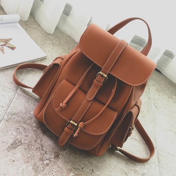 Модерна дамска раница с много джобове в няколко цвята