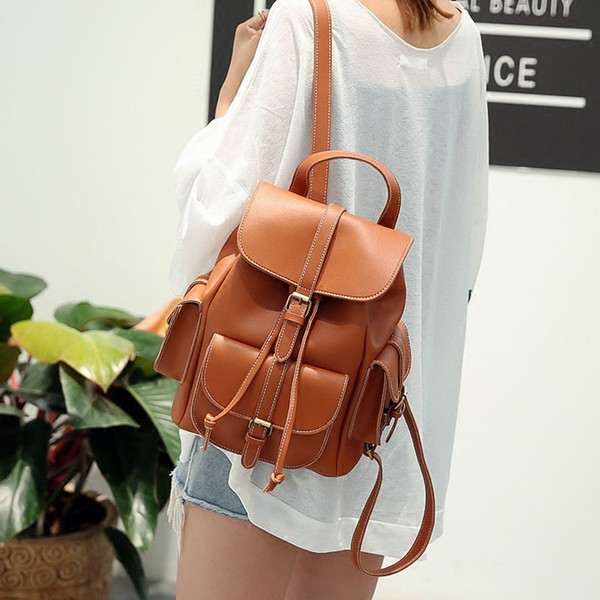 Модерна дамска раница с много джобове в няколко цвята