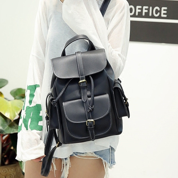 Модерна дамска раница с много джобове в няколко цвята