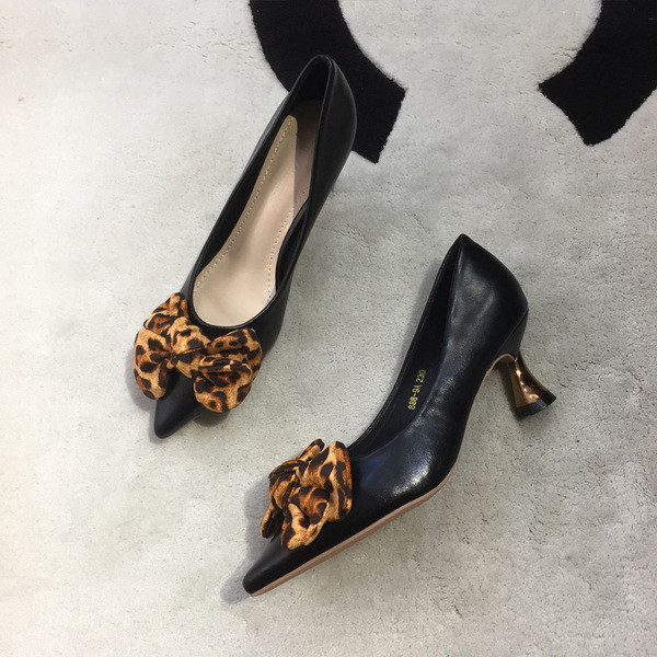 Pantofi moderni de dama cu banda conica in mai multe culori