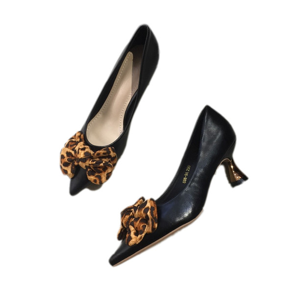 Pantofi moderni de dama cu banda conica in mai multe culori