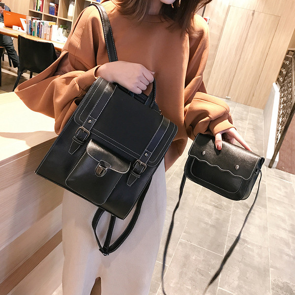 Női szett eko bőrből készült hátizsákkal és táskával több színben