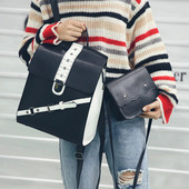 Modern női hátizsák táskával két színben