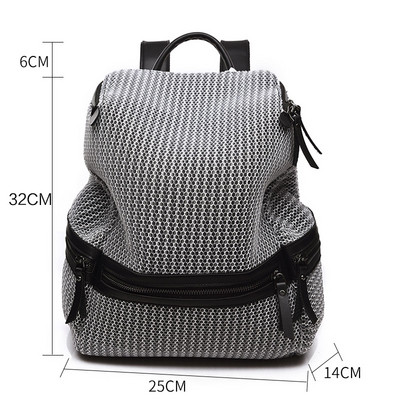 Γυναικείο σακίδιο σε γκρι και μαύρο χρώμα