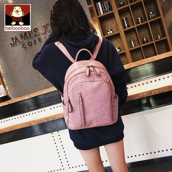 Kényelmes női hátizsák öko bőrből, rózsaszín, zöld, fekete és barna színekben