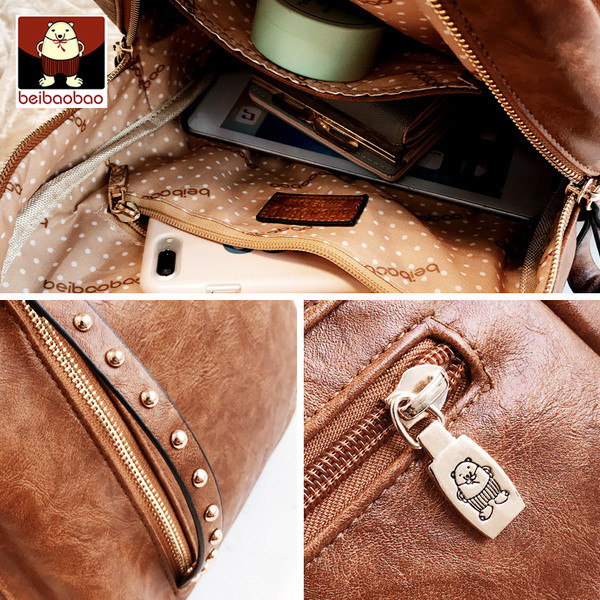 Kényelmes női hátizsák öko bőrből, rózsaszín, zöld, fekete és barna színekben