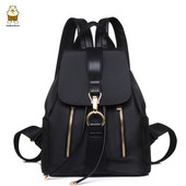 Rucsac elegant de dama cu fermoare de culoare neagra