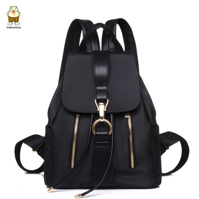 Rucsac elegant de dama cu fermoare de culoare neagra