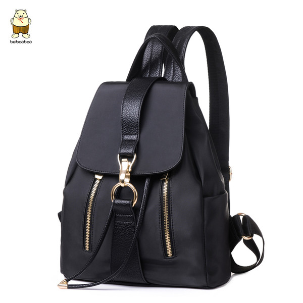 Rucsac elegant de dama cu fermoare de culoare neagra