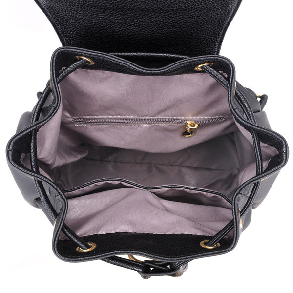 Rucsac elegant de dama cu fermoare de culoare neagra