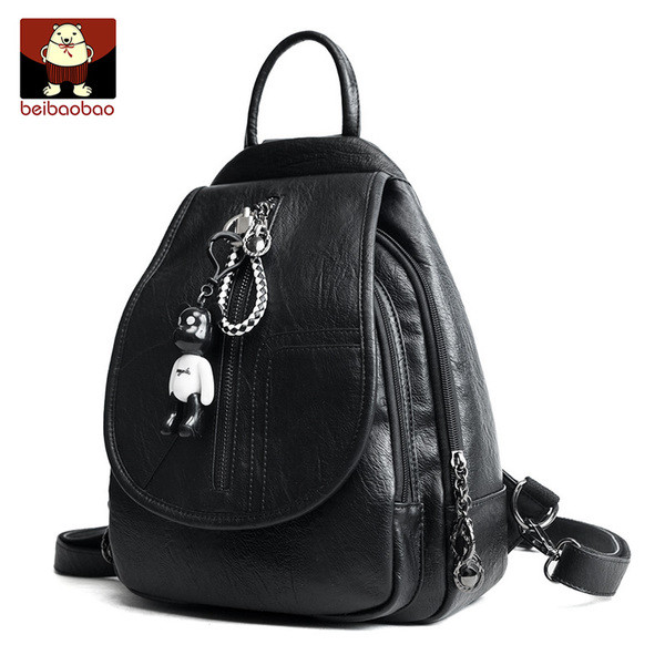 Μοντέρνο γυναικείο σακίδιο με μαύρο, καφέ και σκούρο πράσινο χρώμα