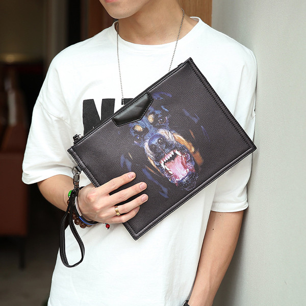 Alkalmi férfi táska fekete színű rátéttel