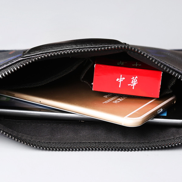 Alkalmi férfi táska fekete színű rátéttel