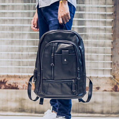 Μοντέρνο ανδρικό  σακίδιο σε καφέ και μαύρο χρώμα