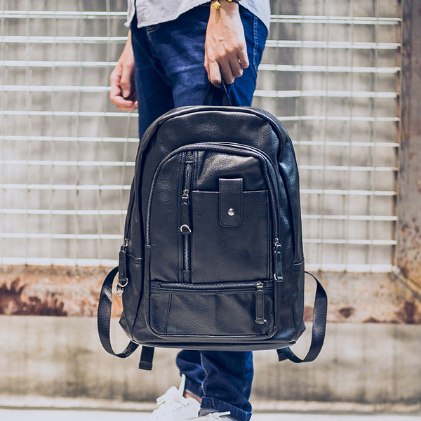 Μοντέρνο ανδρικό  σακίδιο σε καφέ και μαύρο χρώμα