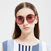 Μοναδικά γυναικεία  γυαλιά σε στρογγυλό σχήμα και χρωματιστά γυαλιά