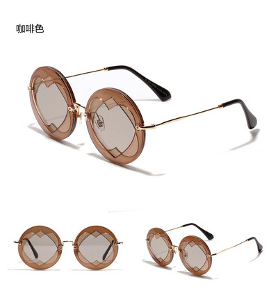 Μοναδικά γυναικεία  γυαλιά σε στρογγυλό σχήμα και χρωματιστά γυαλιά