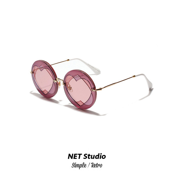 Μοναδικά γυναικεία  γυαλιά σε στρογγυλό σχήμα και χρωματιστά γυαλιά