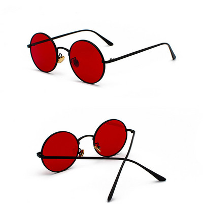 Ρετρό γυαλιά με στρογγυλό σχήμα για άνδρες και γυναίκες με χρωματιστά γυαλιά