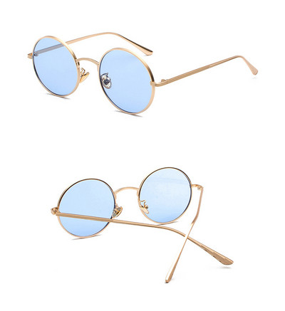 Ρετρό γυαλιά με στρογγυλό σχήμα για άνδρες και γυναίκες με χρωματιστά γυαλιά