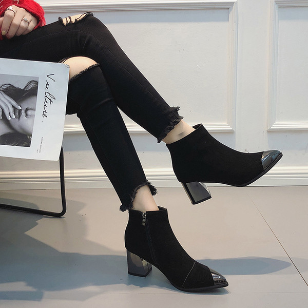 NOU Cizme moderne de dama - model ascutit in trei culori