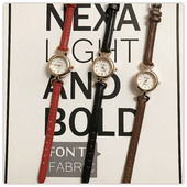 Stílusos női karóra vékony szíjjal eco bőrből több színben