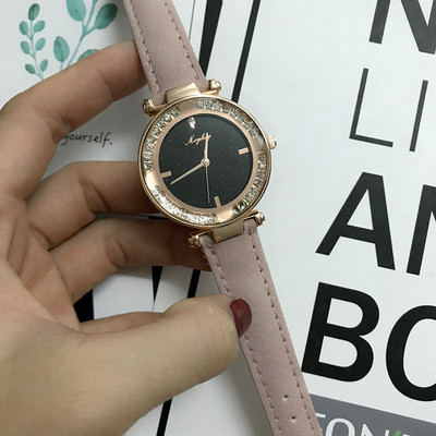 Κομψό γυναικείο ρολόι με δερμάτινο λουράκι σε δύο μοντέλα