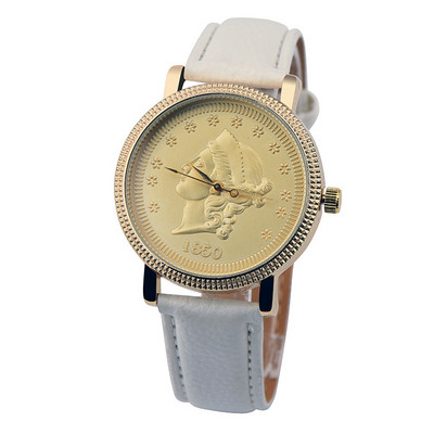 Καθημερινό γυναικείο ρολόι με  οικολογικό δερμάτινο λουράκι σε διάφορα χρώματα