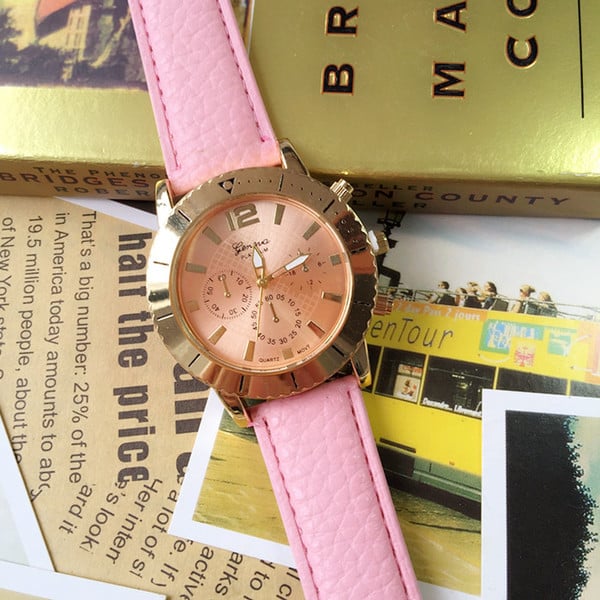 Kör alakú női napi karóra több színben