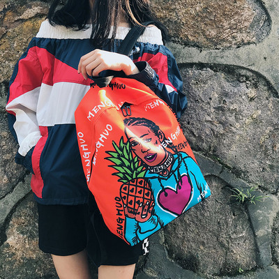 Καθημερινό σακίδιο με έγχρωμη εφαρμογή για άνδρες και γυναίκες