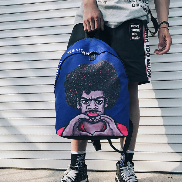 Καθημερινό σακίδιο με έγχρωμη εφαρμογή για άνδρες και γυναίκες