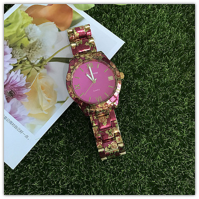 Μοντ΄ερνο γυναικείο ρολόι με floral μοτίβα σε διάφορα χρώματα