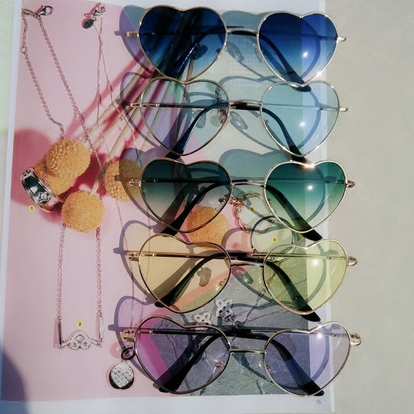 Modern női szív alakú napszemüveg
