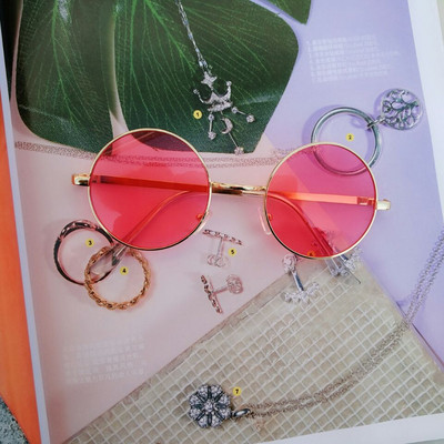 Ретро дамски слънчеви очила -кръгла форма в няколко цвята 