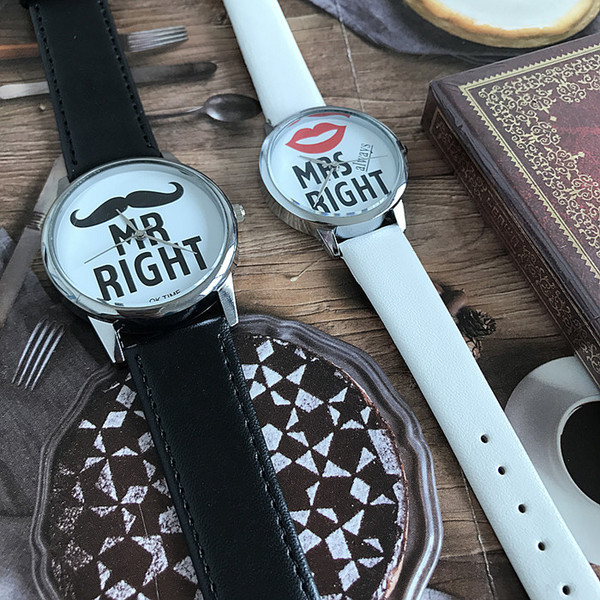 Napi karóra fekete-fehér felirattal, férfiak és nők számára