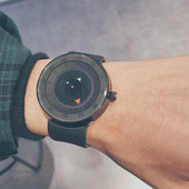 Férfi karóra három színben, öko bőr szíjjal