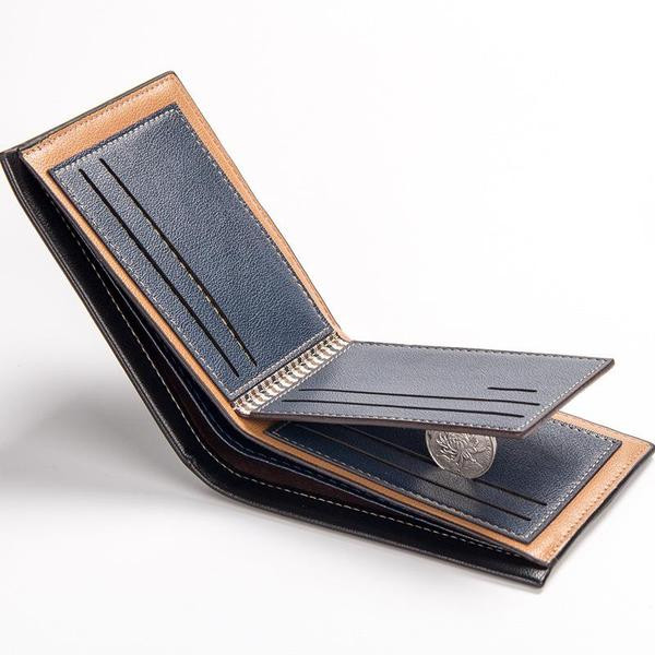 Portofel elegant pentru bărbați din piele ecologică în trei culori