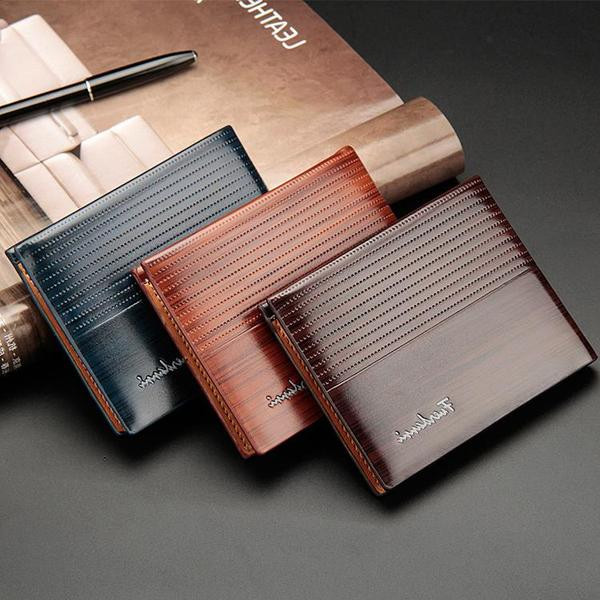 Portofel elegant pentru bărbați din piele ecologică în trei culori