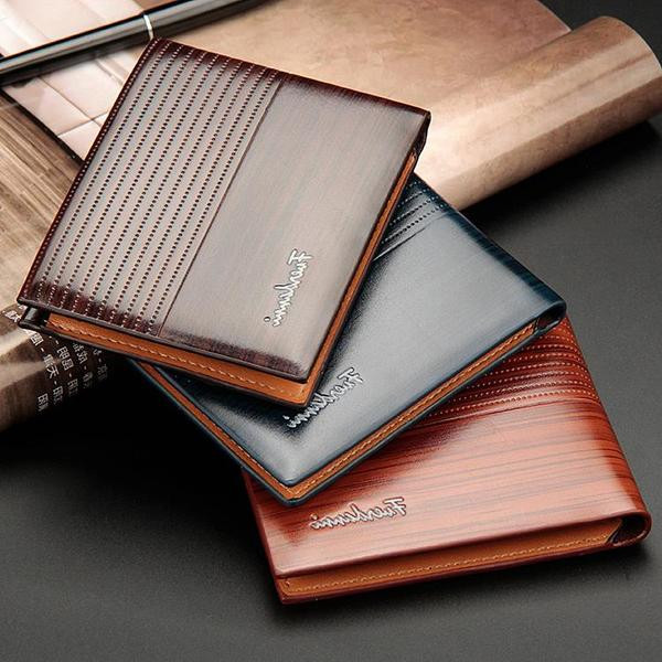 Portofel elegant pentru bărbați din piele ecologică în trei culori