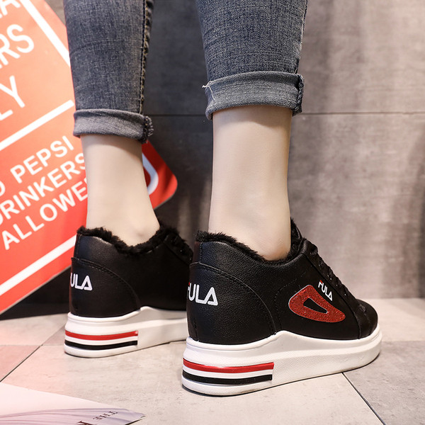 Γυναικεία  πάνινα παπούτσια με ψηλή σόλα σε τρία χρώματα