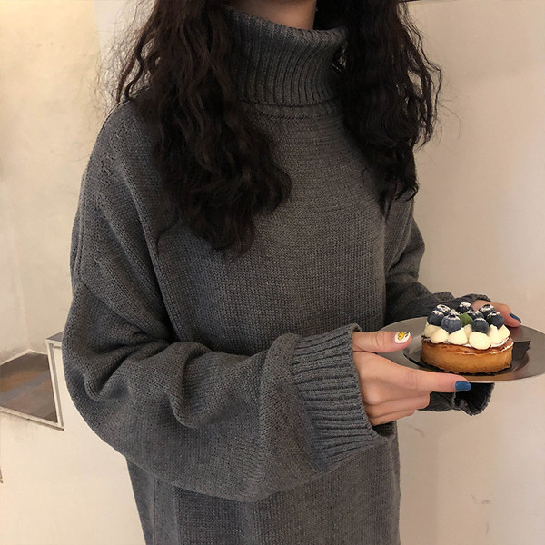 Pulover lung dama casual in mai multe culori