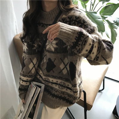 Lezser téli női pulóver két színben