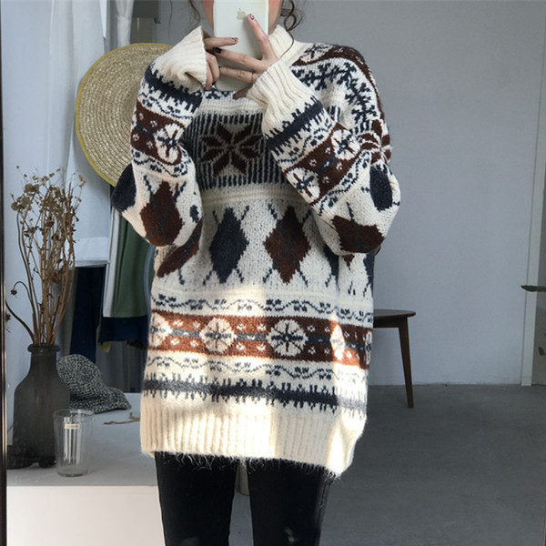 Lezser téli női pulóver két színben