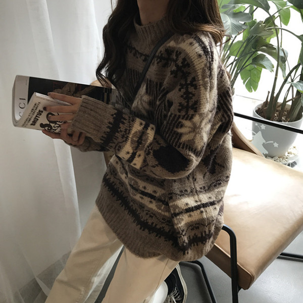 Lezser téli női pulóver két színben