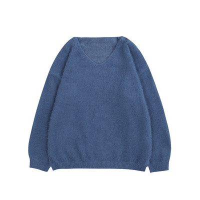 Κομψό μαλακό γυναικείο πουλόβερ  με ντεκολτέ σε σχήμα V