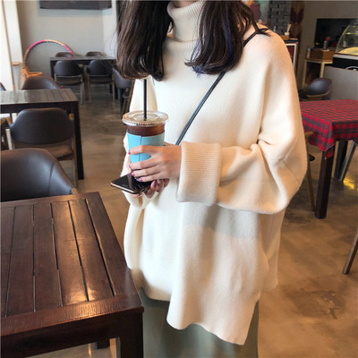 Καθημερινό γυναικείο πουλόβερ με πλάγια σχισμές