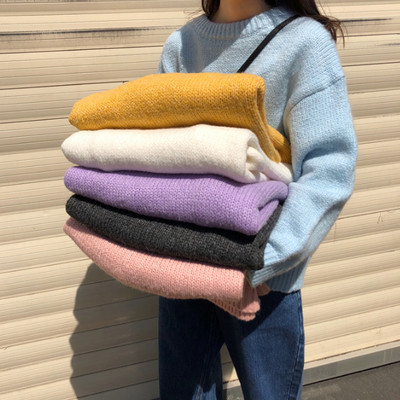 Плътен дамски пуловер в няколко цвята