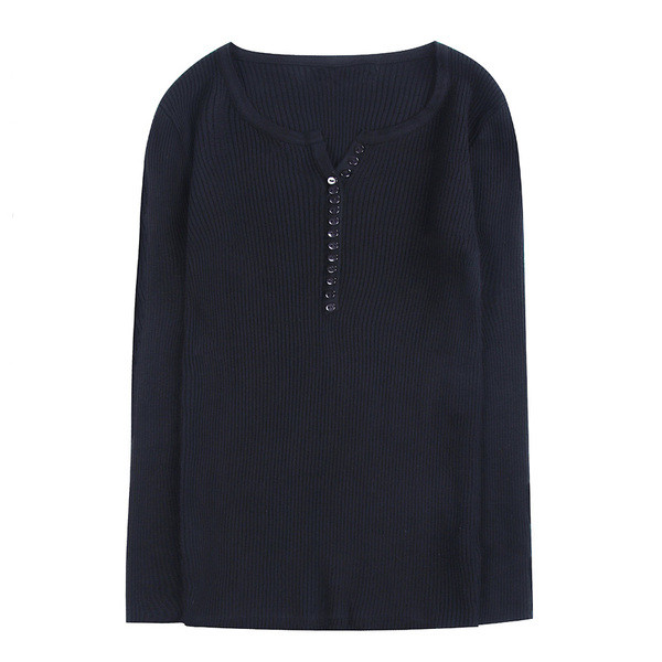 Modern női pulóver gombokkal, különböző színekben