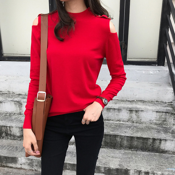 Modern női blúz nyitott váll